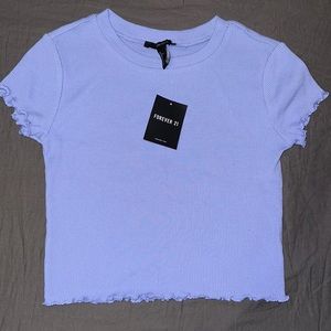 Forever 21 - Light Blue Crop Top - Size Small